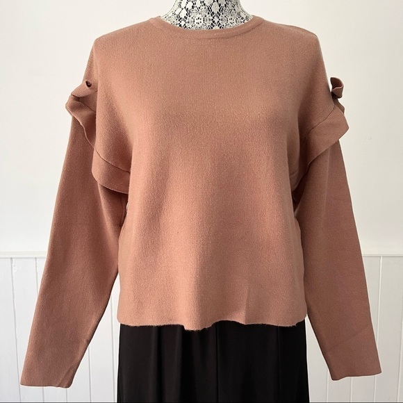 Zara Girls Ruffle Long Sleeve Sweater Size 13-14 - Picture 12 of 12